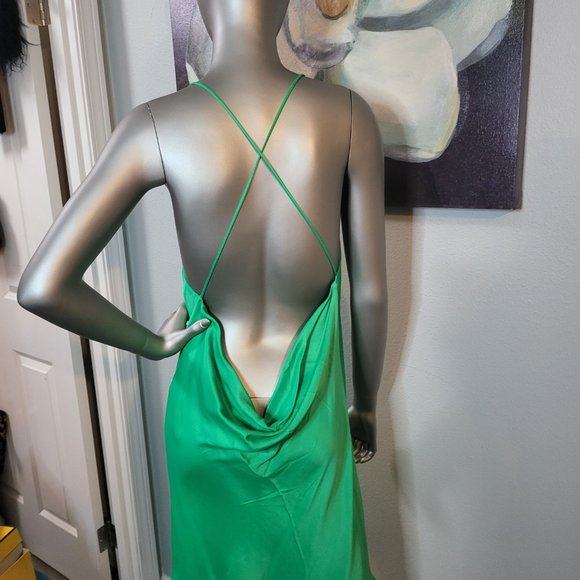 Zara Cowl Neck Satin Slip Dress - Picture 6 of 6